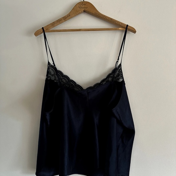 90s Vanity Fair Navy Blue Negligee Tank Top | Vintage Plus Size Vanity Fair | 3X - Picture 6 of 6